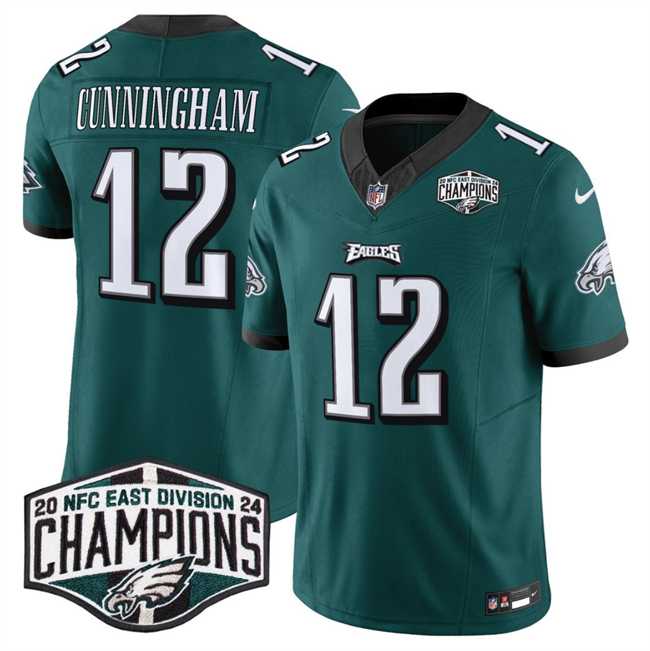 Men%27s Philadelphia Eagles #12 Randall Cunningham Green 2024 NFC East Champions F.U.S.E. Vapor Untouchable Limited Stitched Jersey